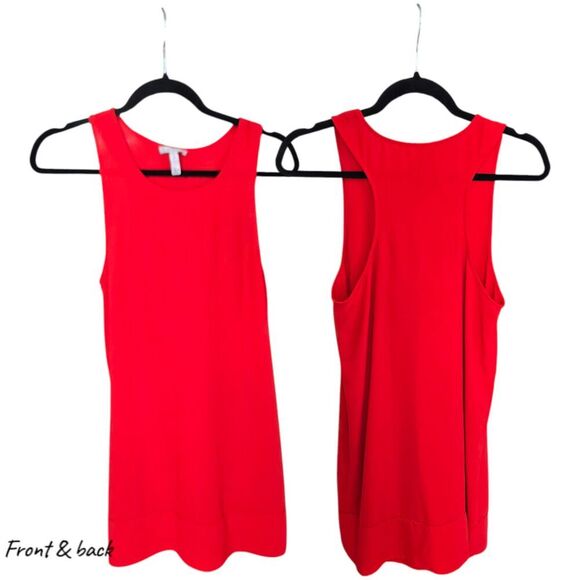 Red Racerback Shift Tank Dress Mini Above the Knee By Leith Size Small - Picture 1 of 3